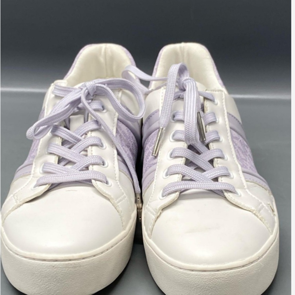 Michael Kors White and Purple Sneakers with Chunky Sole